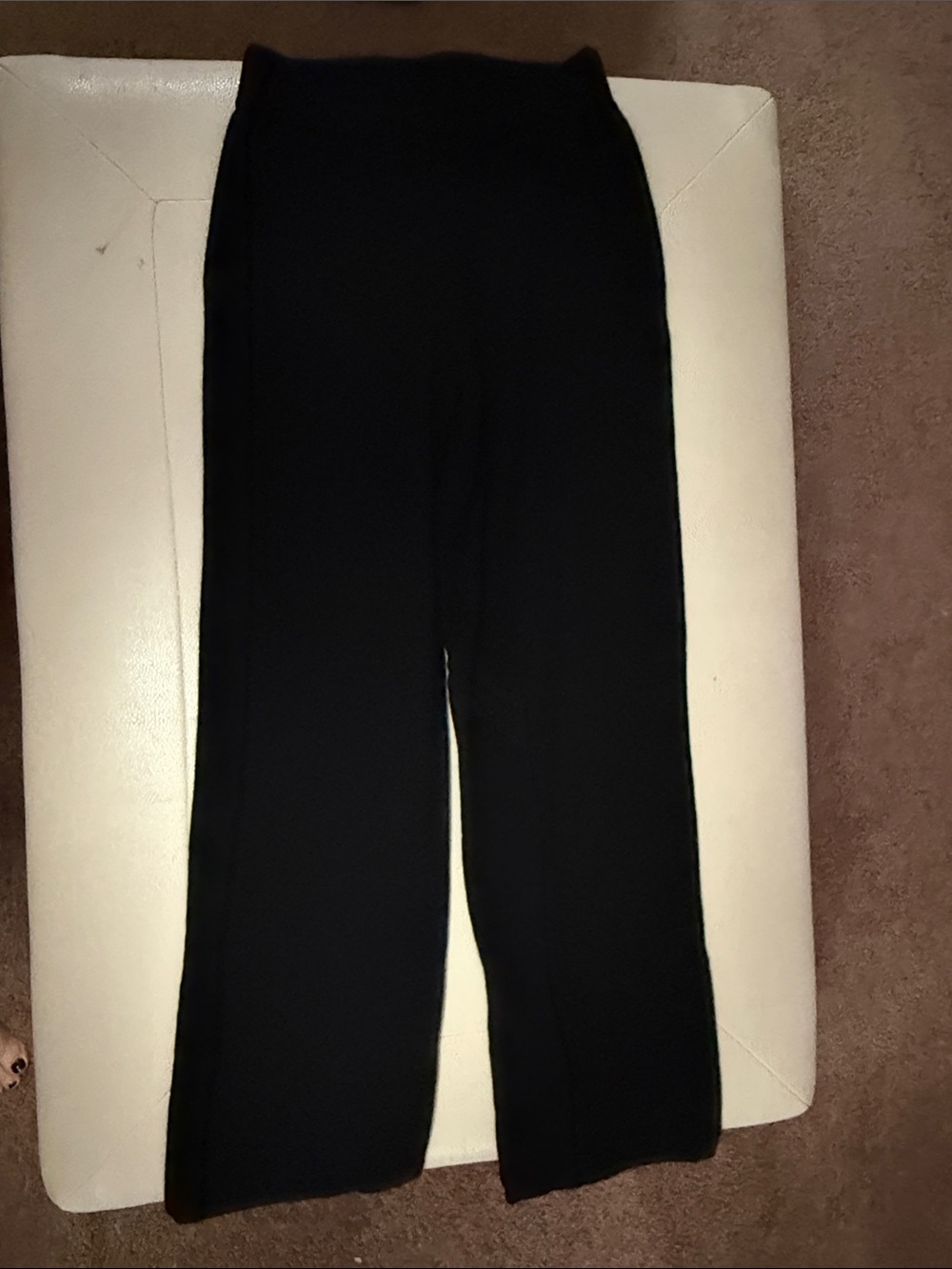 Classic Black Women's Wide-Leg Cashmere Pants